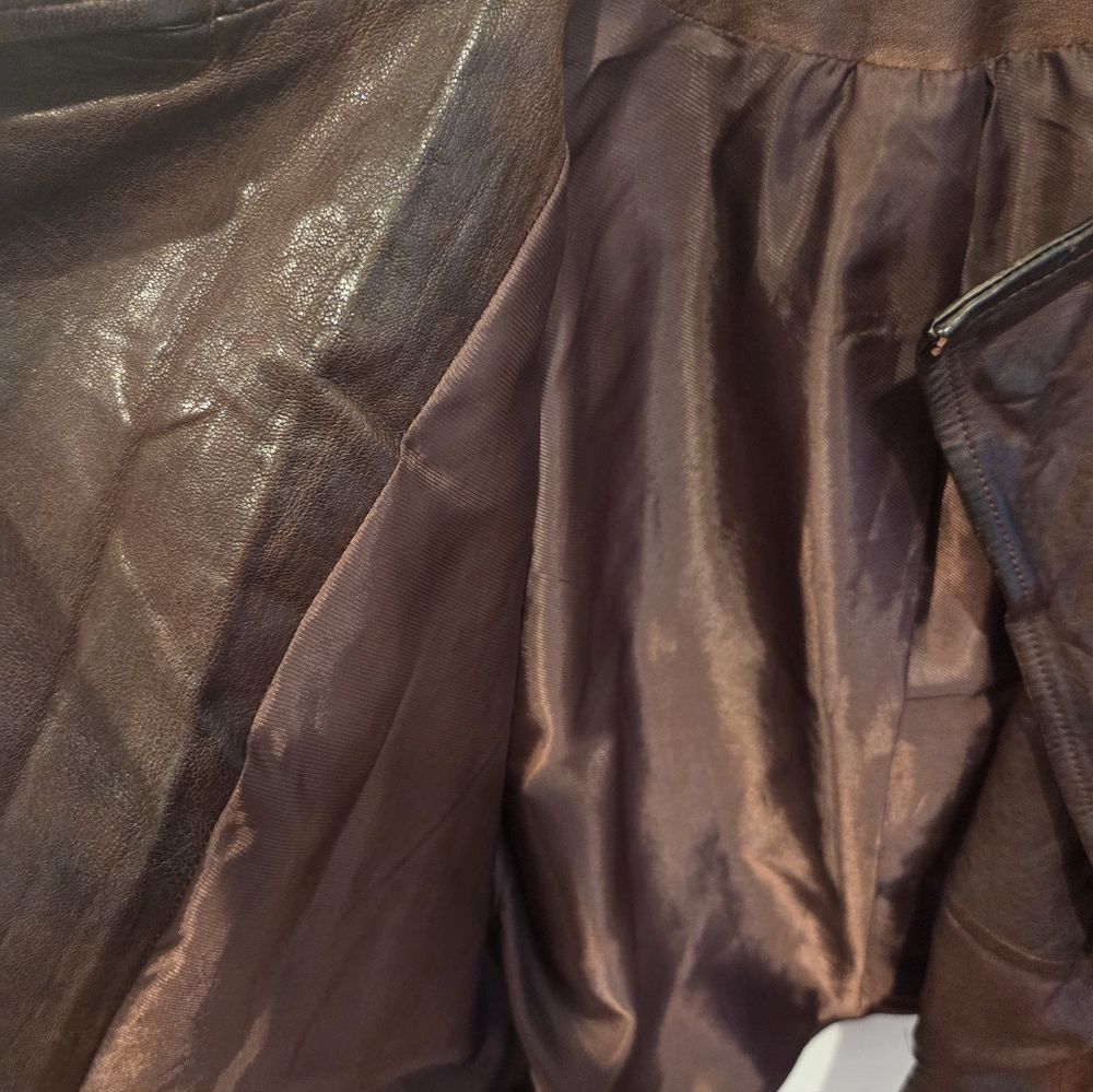 Polo by Ralph Lauren Brown Leather Jacket - Picture 5 of 9